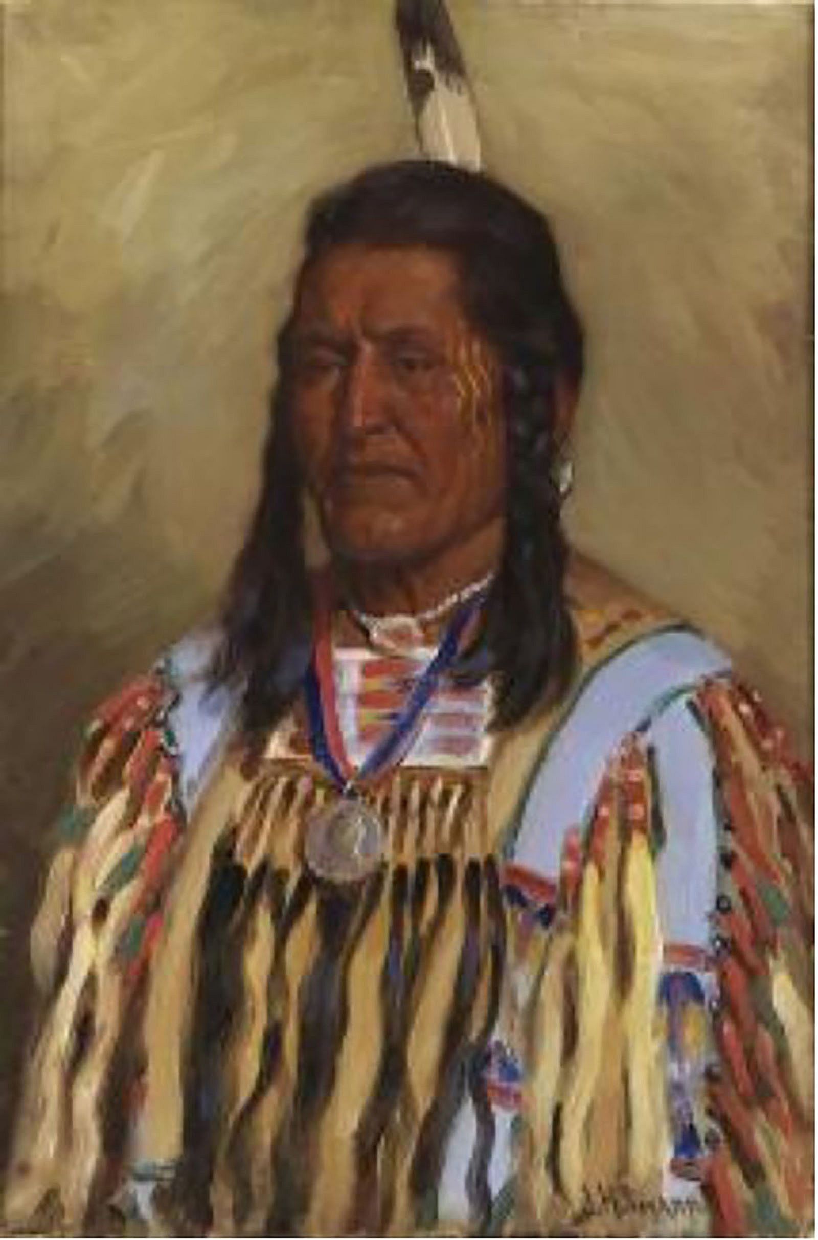 Two Leggins. Head Chief of Little Big Horn Crows; [Chief Two Leggins]